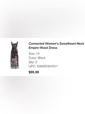 connected apparel Black Floral Empire-Waist Maxi Dress
